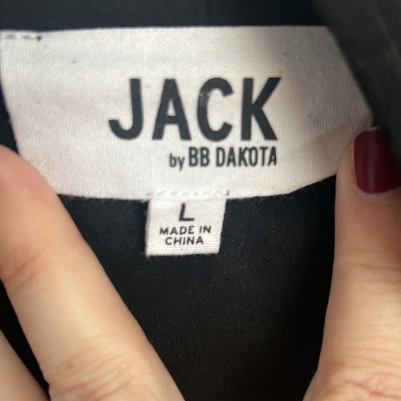 NWOT JACK BY BB DAKOTA Faux Suede Black Jacket - Picture 4 of 6